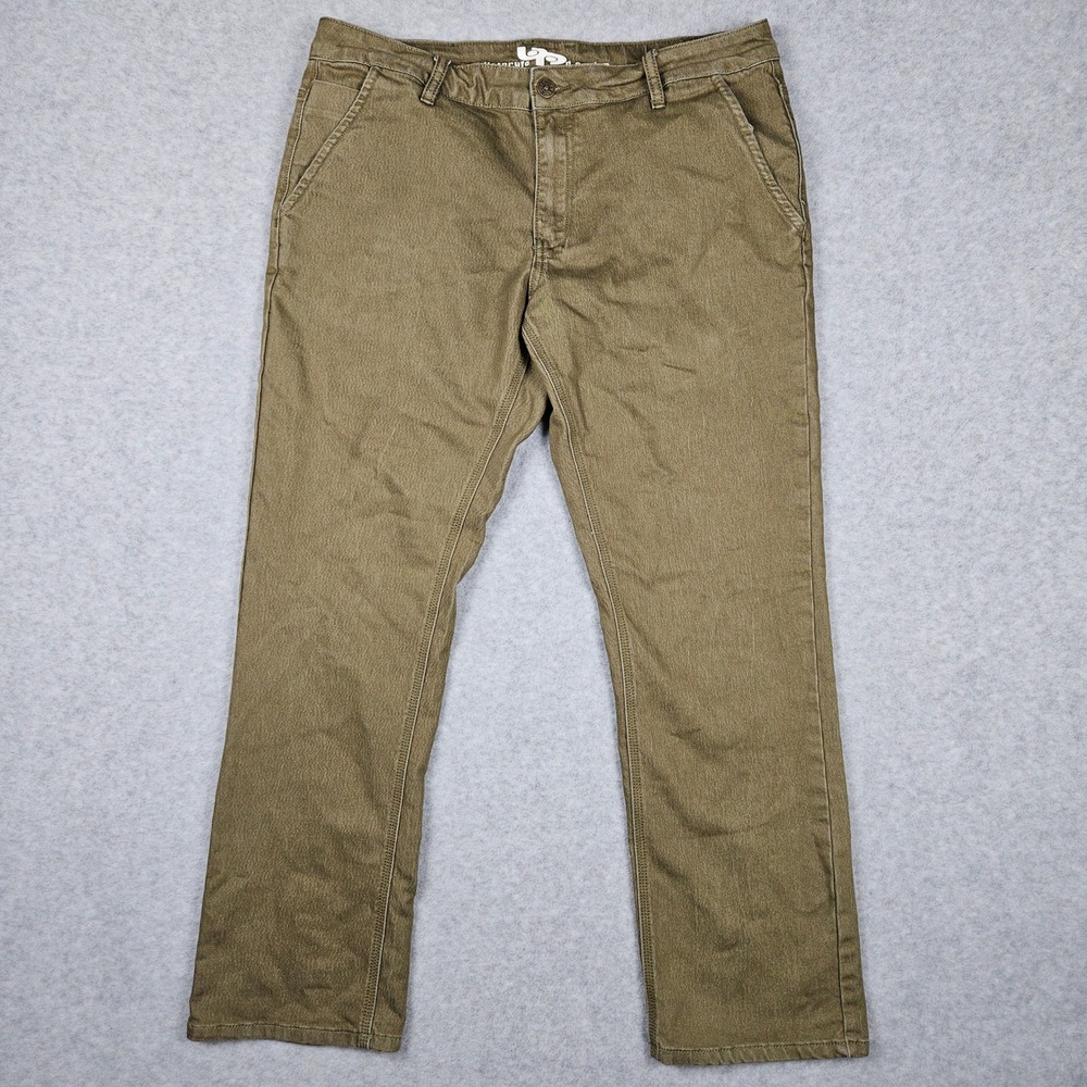 Bulletprufe Men's 36x32 Brown Pants Chino Skateboarding Workwear Durable Stretch